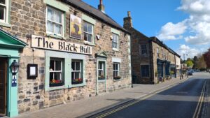 The Black Bull pub on Middle Street in Corbridge, Northumberland.